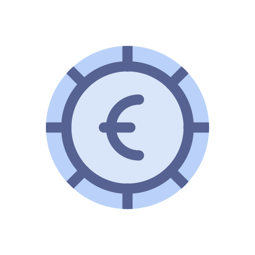 Euro coin Generic Flat icon