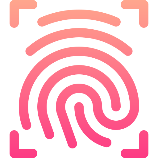 Fingerprint Basic Gradient Lineal color icon