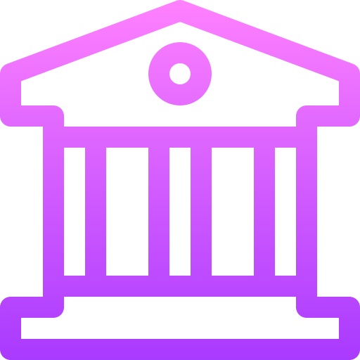 Courthouse Basic Gradient Lineal color icon