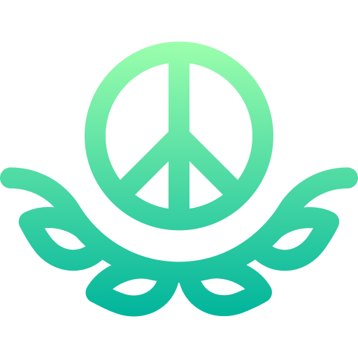 símbolo de paz Basic Gradient Lineal color Ícone