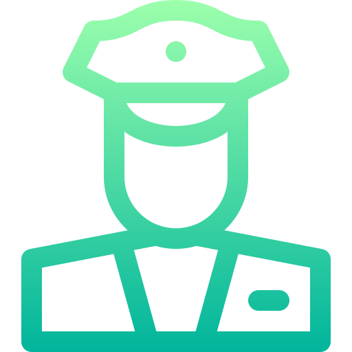 경찰관 Basic Gradient Lineal color icon