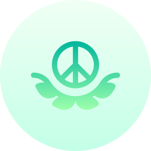 평화의 상징 Basic Gradient Circular icon