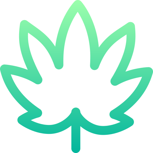 Marijuana Basic Gradient Lineal color icon