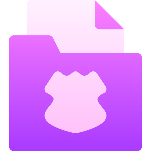 범죄 기록 Basic Gradient Gradient icon