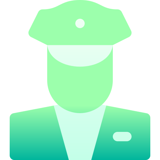 politie agent Basic Gradient Gradient icoon