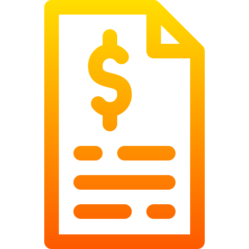 Taxes Basic Gradient Lineal color icon