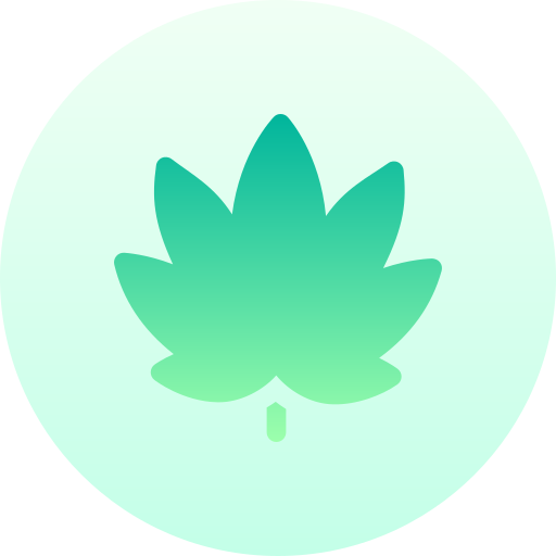 marijuana Basic Gradient Circular icono