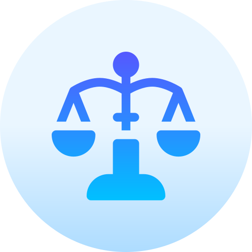 skala sprawiedliwości Basic Gradient Circular ikona