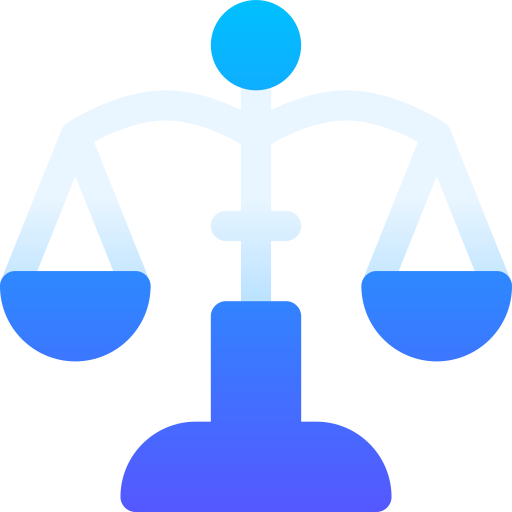Justice scale Basic Gradient Gradient icon