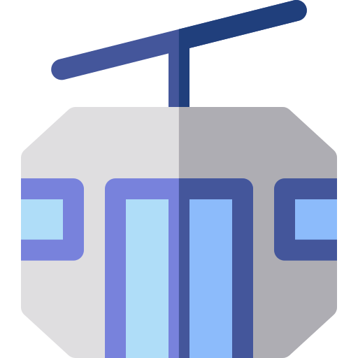 cabina del teleférico Basic Rounded Flat icono