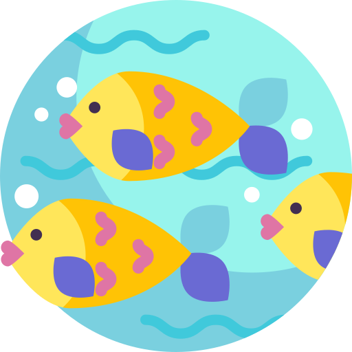 peixe Detailed Flat Circular Flat Ícone