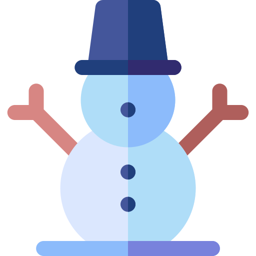 Снеговик Basic Rounded Flat иконка