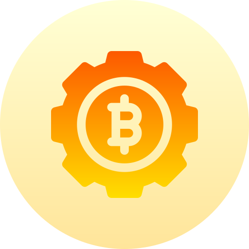 bitcoin Basic Gradient Circular Icône