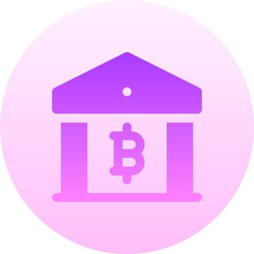 Bank Basic Gradient Circular icon