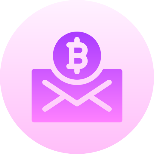 e-mail Basic Gradient Circular icoon
