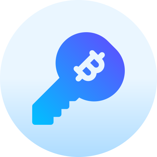 crittografia bitcoin Basic Gradient Circular icona