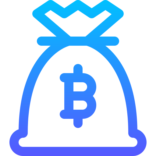 borsa di bitcoin Basic Gradient Lineal color icona