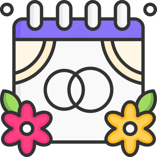 Дата свадьбы SBTS2018 Lineal Color иконка