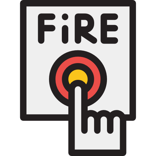 alarm przeciwpożarowy Detailed Rounded Lineal color ikona