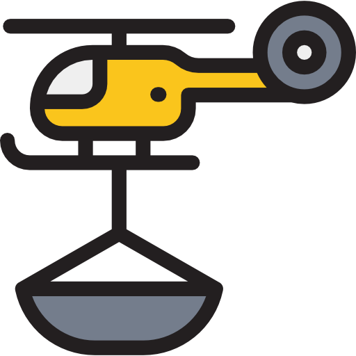 helikopter Detailed Rounded Lineal color icoon