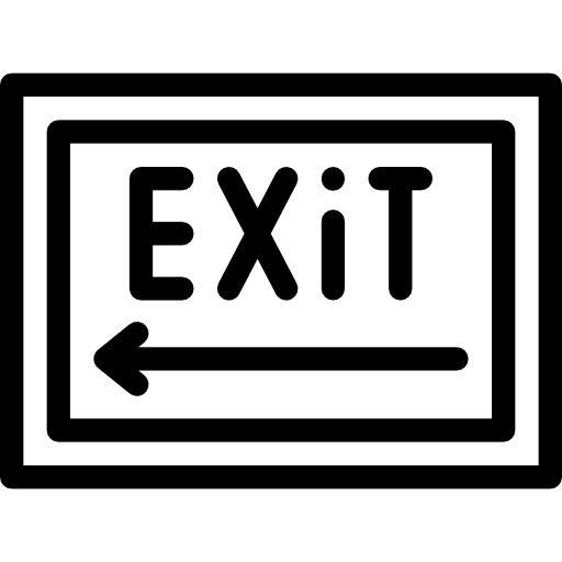 Exit Detailed Rounded Lineal icon