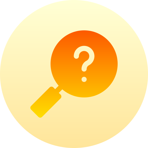 질문 Basic Gradient Circular icon