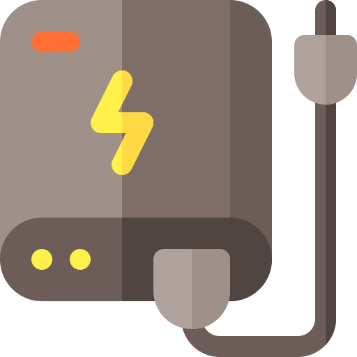 power bank Basic Rounded Flat icon
