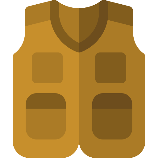 Fishing vest Basic Rounded Flat icon