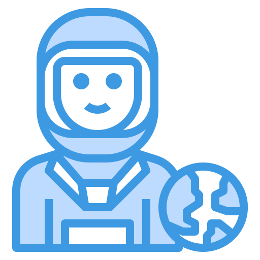 우주 비행사 itim2101 Blue icon