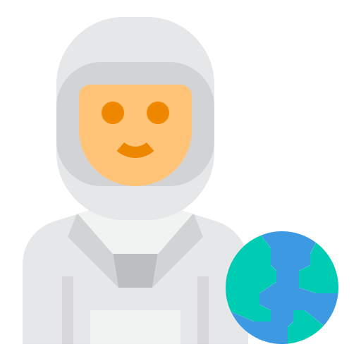 astronaut itim2101 Flat icoon