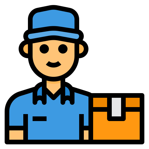 Delivery man itim2101 Lineal Color icon