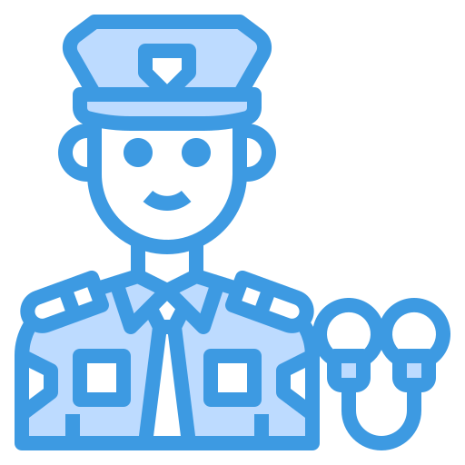 politieagent itim2101 Blue icoon