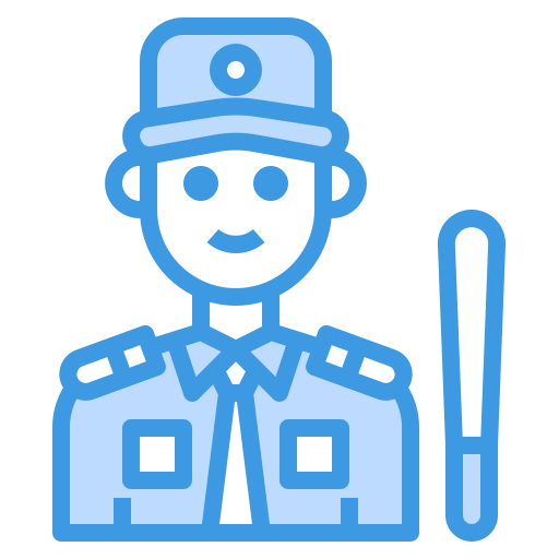Security man itim2101 Blue icon