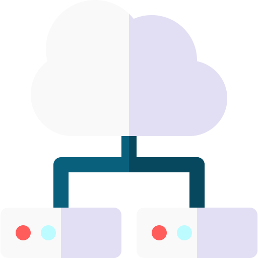 almacenamiento en la nube Basic Rounded Flat icono