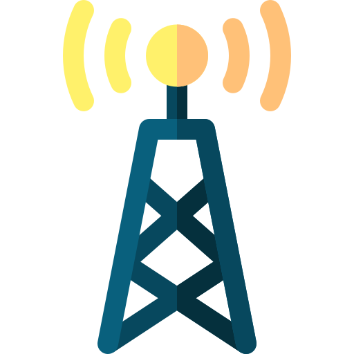 Radio antenna Basic Rounded Flat icon