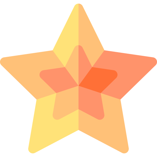 gwiazda Basic Rounded Flat ikona