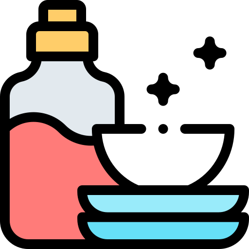 Dishwashing Detailed Rounded Lineal color icon