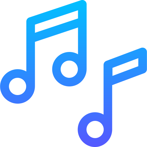 音楽 Basic Gradient Lineal color icon