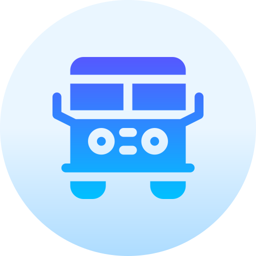 autobus szkolny Basic Gradient Circular ikona