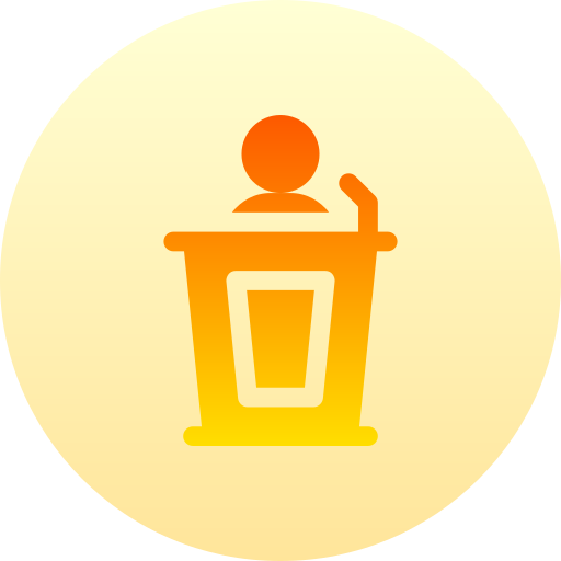 toespraak Basic Gradient Circular icoon