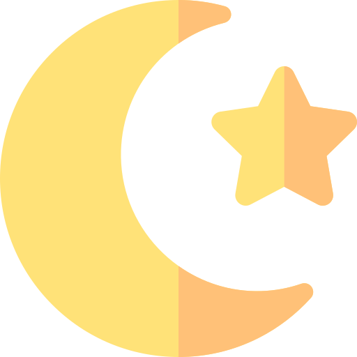 月と星 Basic Rounded Flat icon