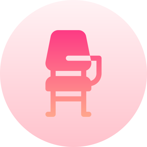 의자 Basic Gradient Circular icon