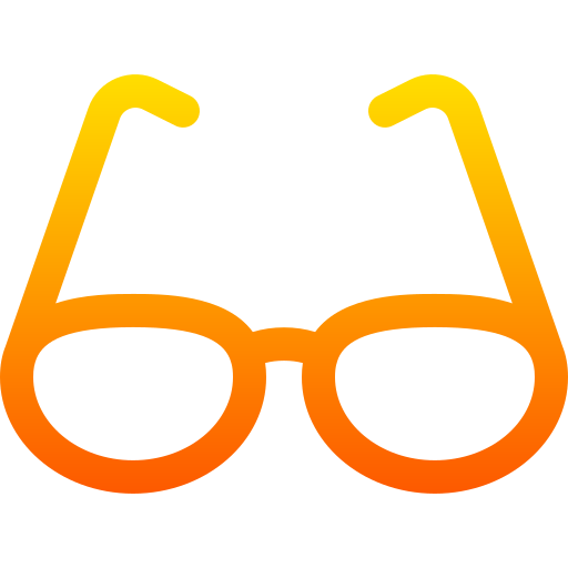 Eye glasses Basic Gradient Lineal color icon