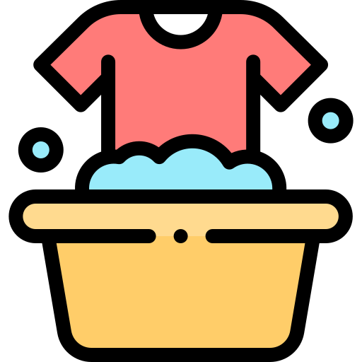 Washing clothes Detailed Rounded Lineal color icon