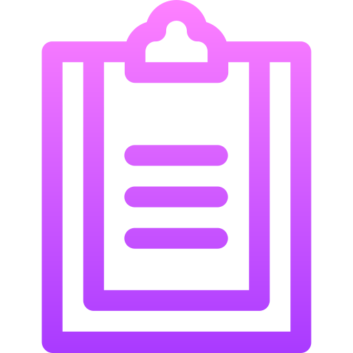 Clipboard Basic Gradient Lineal color icon