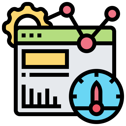 Web analytics Meticulous Lineal Color icon