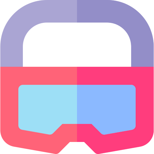 Ski goggles Basic Rounded Flat icon