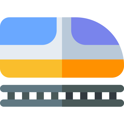 train Basic Rounded Flat Icône