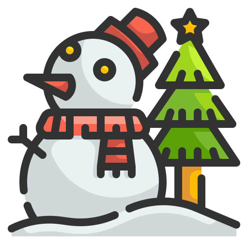 Снеговик Wanicon Lineal Color иконка