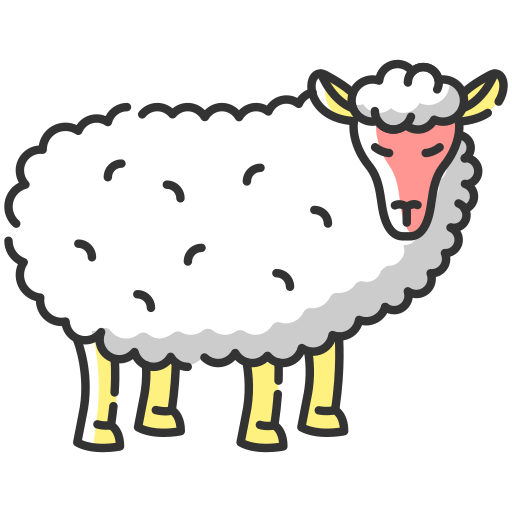 Sheep Generic Thin Outline Color icon